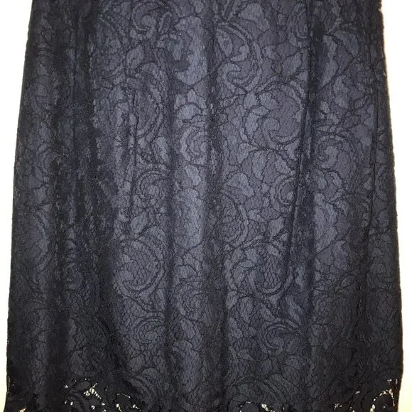 J. CREW Dress 0 Alisa Leavers Lace Navy Blue - Picture 6 of 9